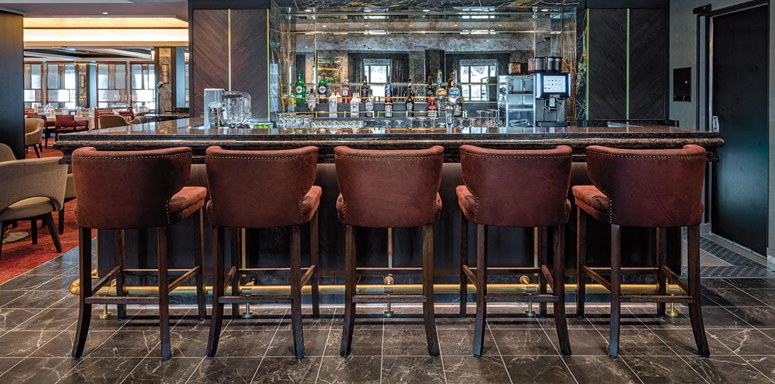 42 seats in the bar for enjoying a drink